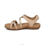 Jess Adjustable Quarter Strap Sandal Aetrex Women Tan XLXT0234 - Image 4