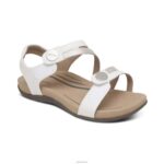 Jess Adjustable Quarter Strap Sandal Aetrex Women White XLXT076 - Image 2