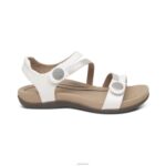 Jess Adjustable Quarter Strap Sandal Aetrex Women White XLXT076 - Image 3