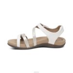 Jess Adjustable Quarter Strap Sandal Aetrex Women White XLXT076 - Image 5