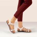 Jess Adjustable Quarter Strap Sandal Aetrex Women White XLXT076 - Image 9