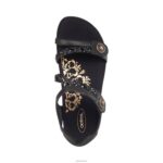 Jillian Braided Quarter Strap Sandal Aetrex Women Black XLXT013 - Image 2