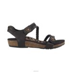 Jillian Braided Quarter Strap Sandal Aetrex Women Black XLXT013 - Image 4