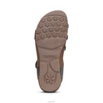 Jillian Braided Quarter Strap Sandal Aetrex Women Bronze XLXT035 - Image 3