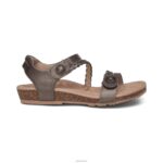 Jillian Braided Quarter Strap Sandal Aetrex Women Bronze XLXT035 - Image 4