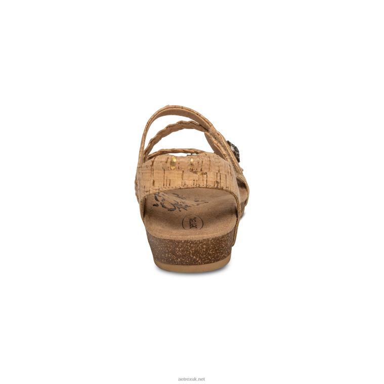 Jillian Braided Quarter Strap Sandal Aetrex Women Cork XLXT0306 - Image 3
