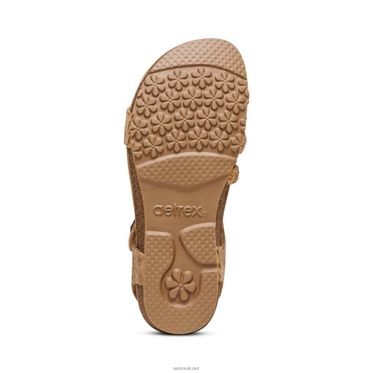 Jillian Braided Quarter Strap Sandal Aetrex Women Cork XLXT0306 - Image 6