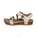 Jillian Braided Quarter Strap Sandal Aetrex Women Ivory XLXT0305 - Image 4