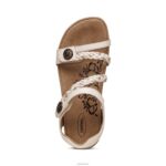 Jillian Braided Quarter Strap Sandal Aetrex Women Ivory XLXT0305 - Image 5