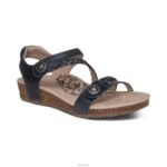 Jillian Braided Quarter Strap Sandal Aetrex Women Navy XLXT033