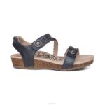 Jillian Braided Quarter Strap Sandal Aetrex Women Navy XLXT033 - Image 4