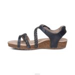 Jillian Braided Quarter Strap Sandal Aetrex Women Navy XLXT033 - Image 5