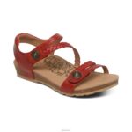 Jillian Braided Quarter Strap Sandal Aetrex Women Red XLXT0105