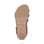 Jillian Braided Quarter Strap Sandal Aetrex Women Walnut XLXT065 - Image 7