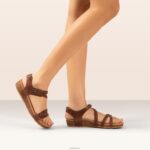 Jillian Braided Quarter Strap Sandal Aetrex Women Walnut XLXT065 - Image 9