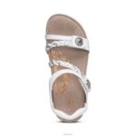 Jillian Braided Quarter Strap Sandal Aetrex Women White XLXT027 - Image 2
