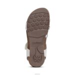 Jillian Braided Quarter Strap Sandal Aetrex Women White XLXT027 - Image 3