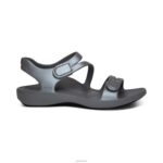 Jillian Sport Sandal Aetrex Women Shimmer Grey XLXT0147 - Image 3
