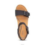 Lexa Quarter Strap Wedge Aetrex Women Black XLXT094 - Image 5