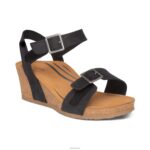 Lexa Quarter Strap Wedge Aetrex Women Black XLXT094 - Image 7