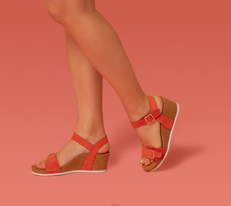 Lexa Quarter Strap Wedge Aetrex Women Cork XLXT0292 - Image 9