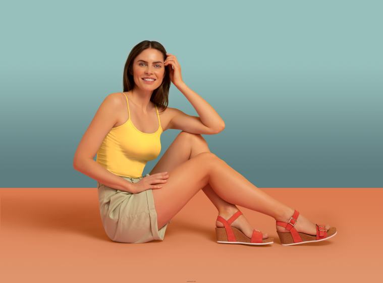 Lexa Quarter Strap Wedge Aetrex Women Cork XLXT0292 - Image 10
