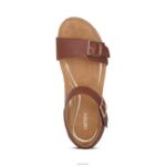 Lexa Quarter Strap Wedge Aetrex Women Walnut XLXT0116 - Image 6