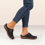 Libby Comfort Clog Aetrex Women Black Wool XLXT0159 - Image 8