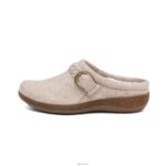 Libby Comfort Clog Aetrex Women Oatmeal Wool XLXT044 - Image 2
