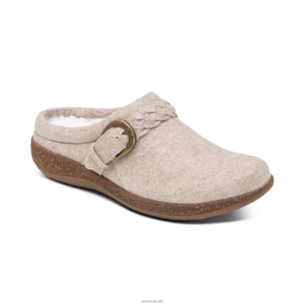 Libby Comfort Clog Aetrex Women Oatmeal Wool XLXT044