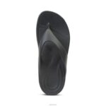 Maui Orthotic Flips Aetrex Men Black XLXT0325 - Image 2