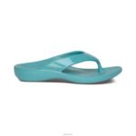 Maui Orthotic Flips Aetrex Women Glossy Aqua XLXT024 - Image 2