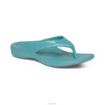 Maui Orthotic Flips Aetrex Women Glossy Aqua XLXT024