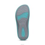 Maui Orthotic Flips Aetrex Women Glossy Aqua XLXT024 - Image 6