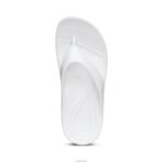 Maui Orthotic Flips Aetrex Women Glossy White XLXT0181 - Image 5