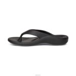 Maui Orthotic Flips Aetrex Women Matte Black XLXT016 - Image 4