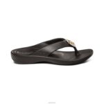 Maui Starfish Orthotic Flips Aetrex Women Black XLXT0273 - Image 2