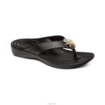 Maui Starfish Orthotic Flips Aetrex Women Black XLXT0273