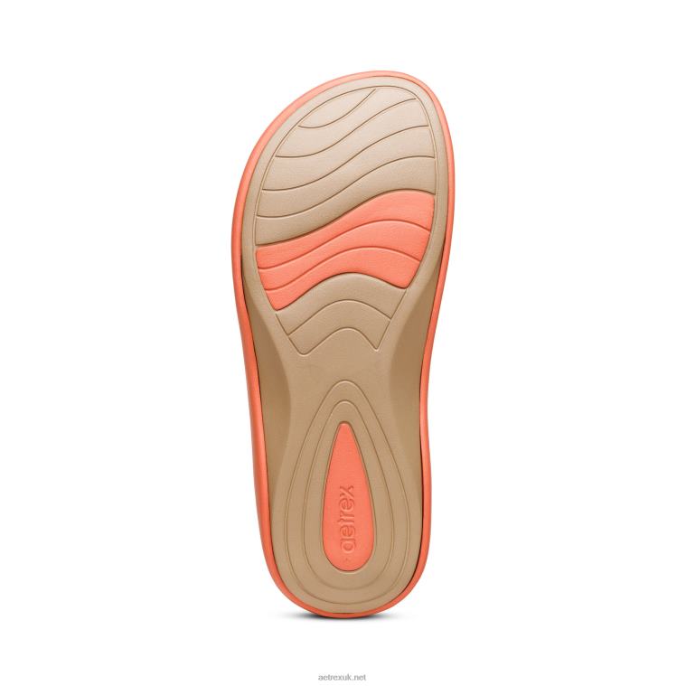 Maui Starfish Orthotic Flips Aetrex Women Coral XLXT0272 - Image 6