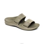 Milos Orthotic Slides Aetrex Men Army XLXT0320