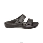 Milos Orthotic Slides Aetrex Men Black XLXT0321 - Image 2