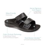 Milos Orthotic Slides Aetrex Men Black XLXT0321 - Image 8