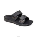 Milos Orthotic Slides Aetrex Men Charcoal XLXT0322 - Image 7
