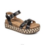 Paula Platform Sandal Aetrex Women Black XLXT0251
