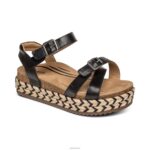 Paula Platform Sandal Aetrex Women Black XLXT0251 - Image 7