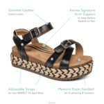 Paula Platform Sandal Aetrex Women Black XLXT0251 - Image 8
