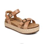 Paula Platform Sandal Aetrex Women Camel XLXT0291