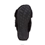Penelope Adjustable Faux Fur Slippers Aetrex Women Black XLXT0257 - Image 6