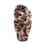 Penelope Adjustable Faux Fur Slippers Aetrex Women Leopard XLXT0212 - Image 5