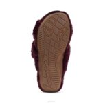 Penelope Adjustable Faux Fur Slippers Aetrex Women Wine XLXT0238 - Image 6